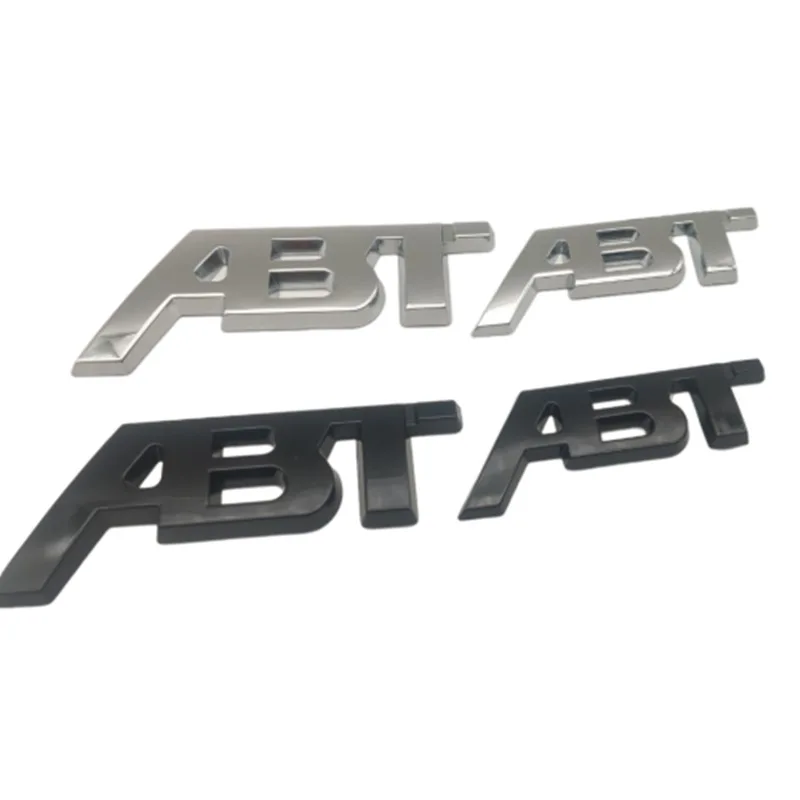Chrome/Black Letters Emblem for ABT Car Styling Fender Side Badge Rear Trunk Boot Logo Sticker VW Audi Q3 Q5 Q7 A3 A4 A5 A6 |