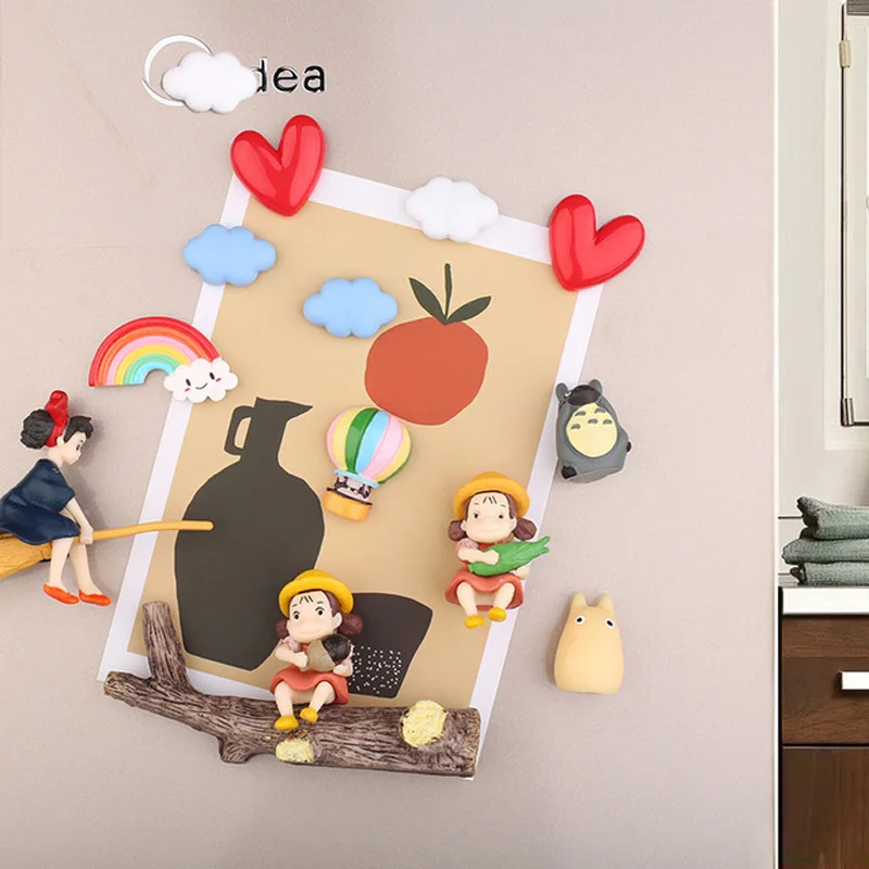 

Refrigerator Magnet Japanese Anime Magnetic Sticker Refrigerator Magnet Japanese Broom Girl Decoration Magnet magnet animation