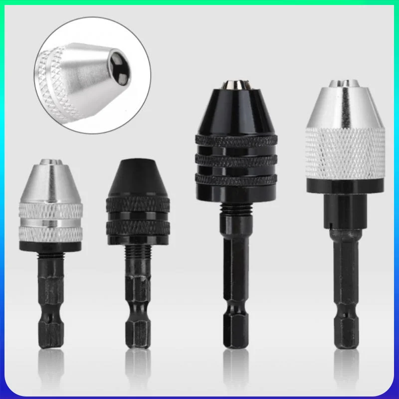 

Drill Chuck Keyless Screwdriver Impact Driver Adaptor Electric Micro Motor Clamp Mini Chuck Fixture Hex Shank Drill Bits Adapter
