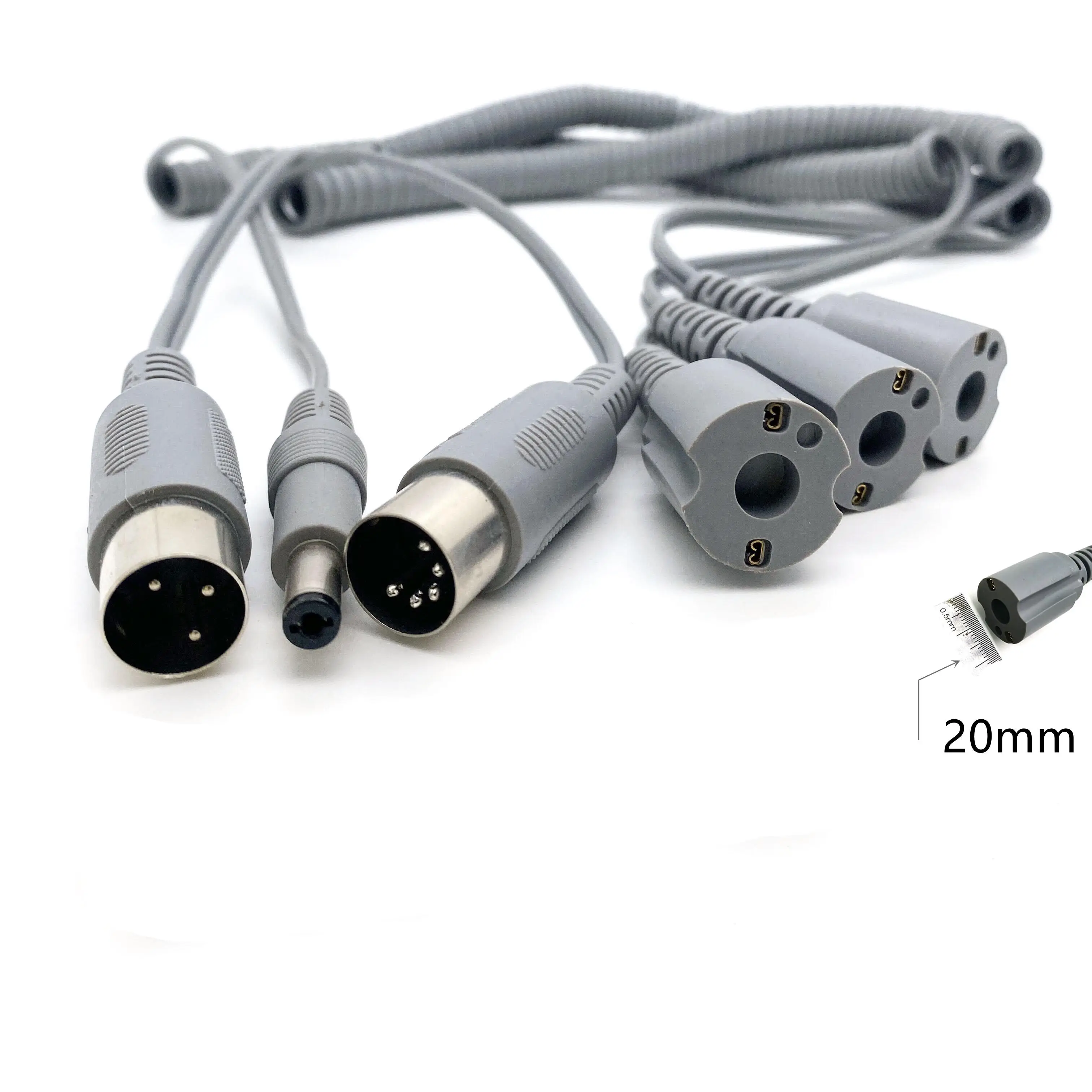 30000 rpm Strong  machine Accessories Nail Drill Handpiece Cord power Cable For Electric Nail Drill 10mm Gray Handle Rope