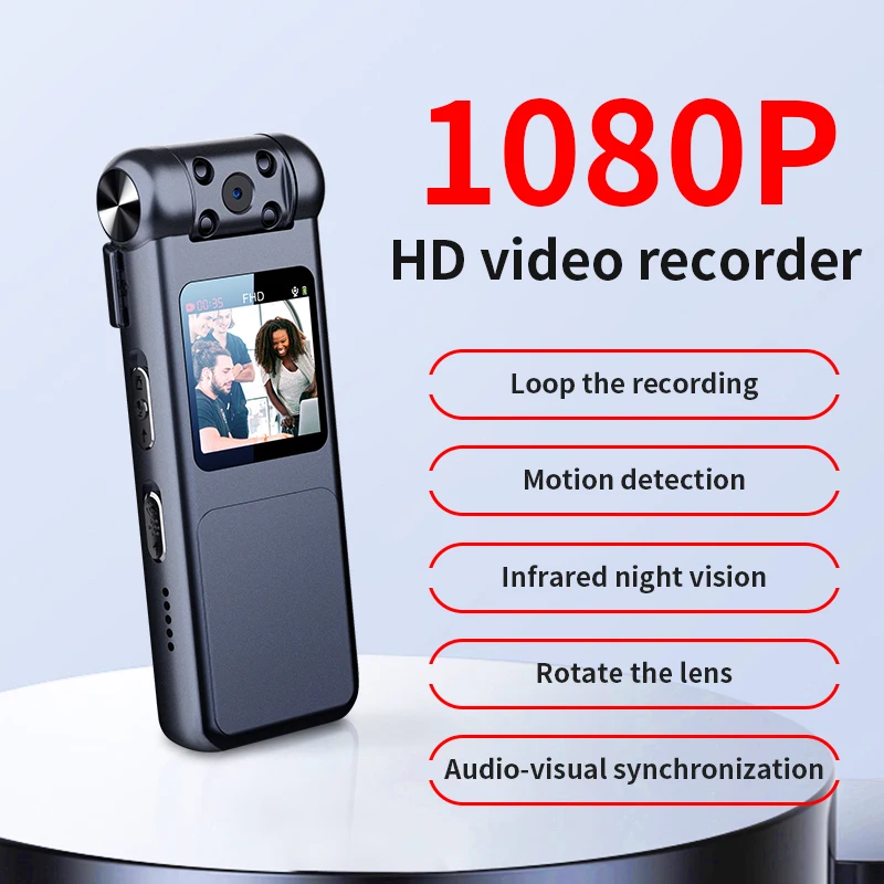 

Micro Camcorder Large wide-angle HD Video Recorder One-key Recording Infrared Night Vision Surveillance Camera Audio Recorder