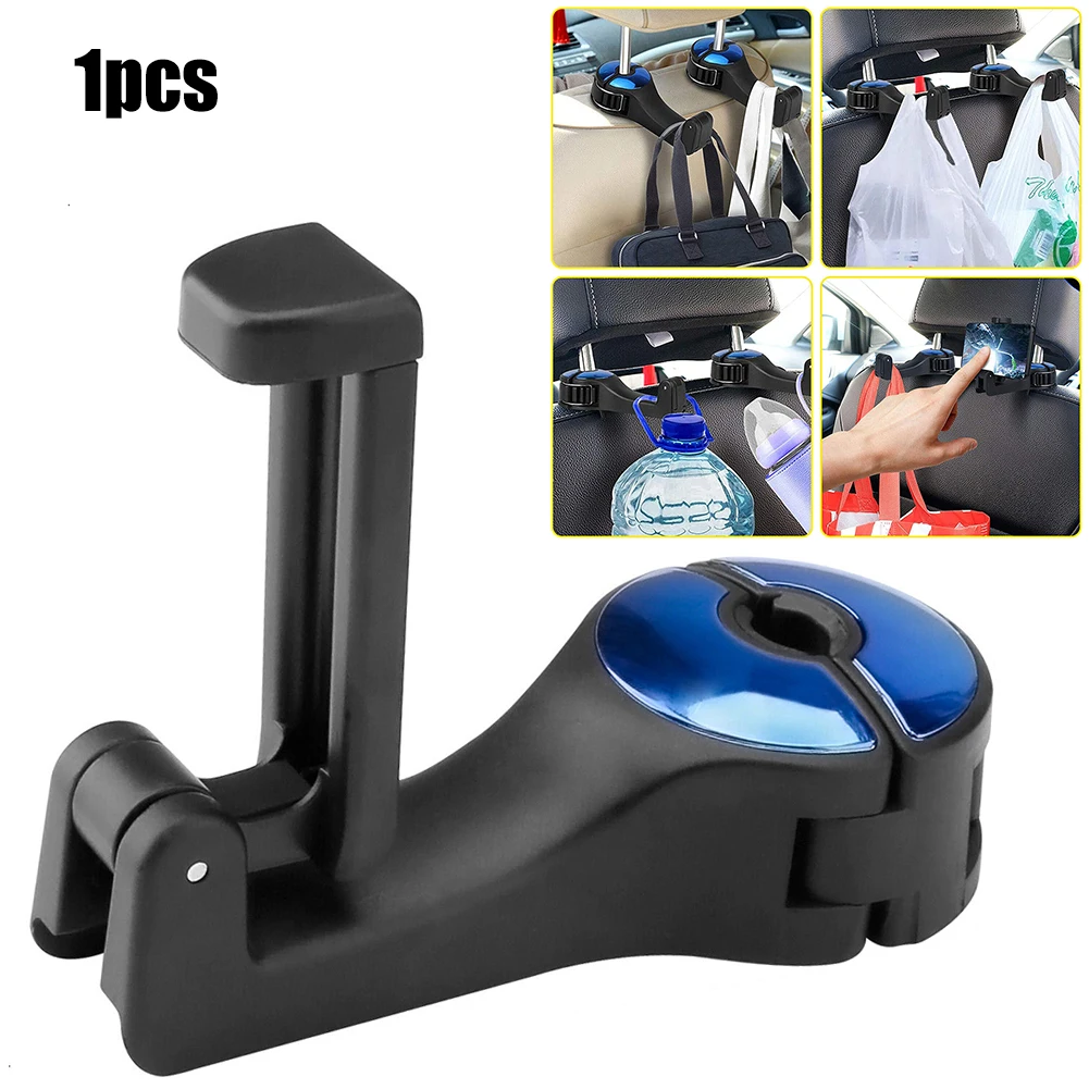 

Hot Sale Auto Replacement Parts Car Headrest Hook Vehicle Seat Back Hanger Hook Holder For Bag Purse Blue