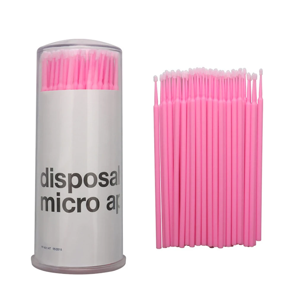 

100pcs Disposable MicroBrushes Mascara Swab Eyelash Extension Applicator Wands For Individual Lash glue Removing Makeup Tools