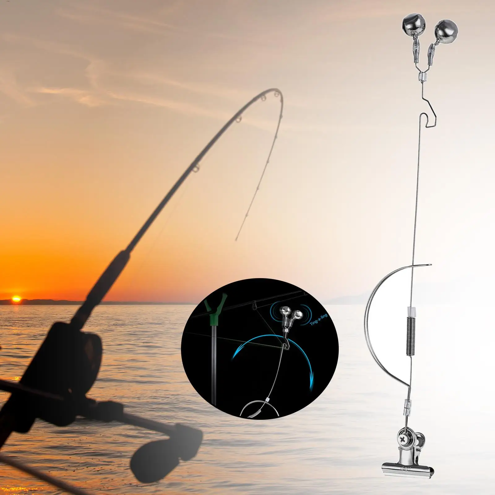 

Fishing Bell Bite Alarm Stainless Steel Fishing Rod Alarm for Sea Fishing