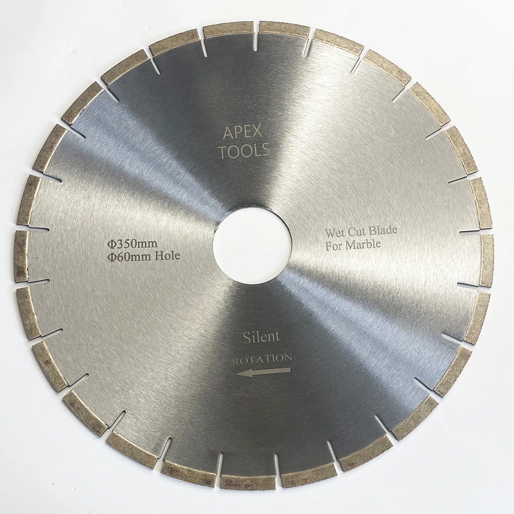 

1 шт., 350 мм, высококачественный бесшумный отрезной диск для мрамора, 14 дюймов, алмазная пила Arix, лезвие для влажной резки мрамора, камня