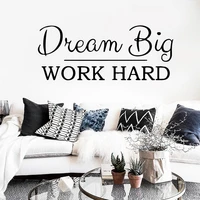 fashion quotes big dream wall stickers office decals home decor study bedroom self adhesive art wallpaper murals