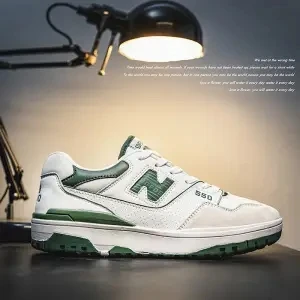 New BOLUNE 550 N-word Running shoes Men and women White sneakers mixed color star shoes Green blue white matching shoes gift