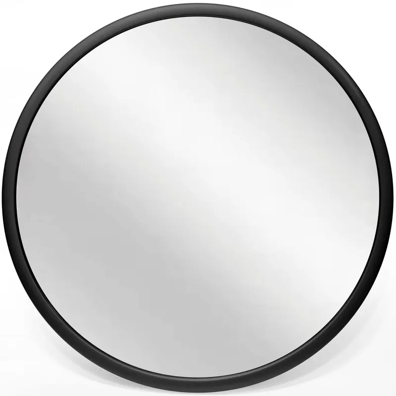 

Nera Black Round Modern 22-inch Wall Mirror
