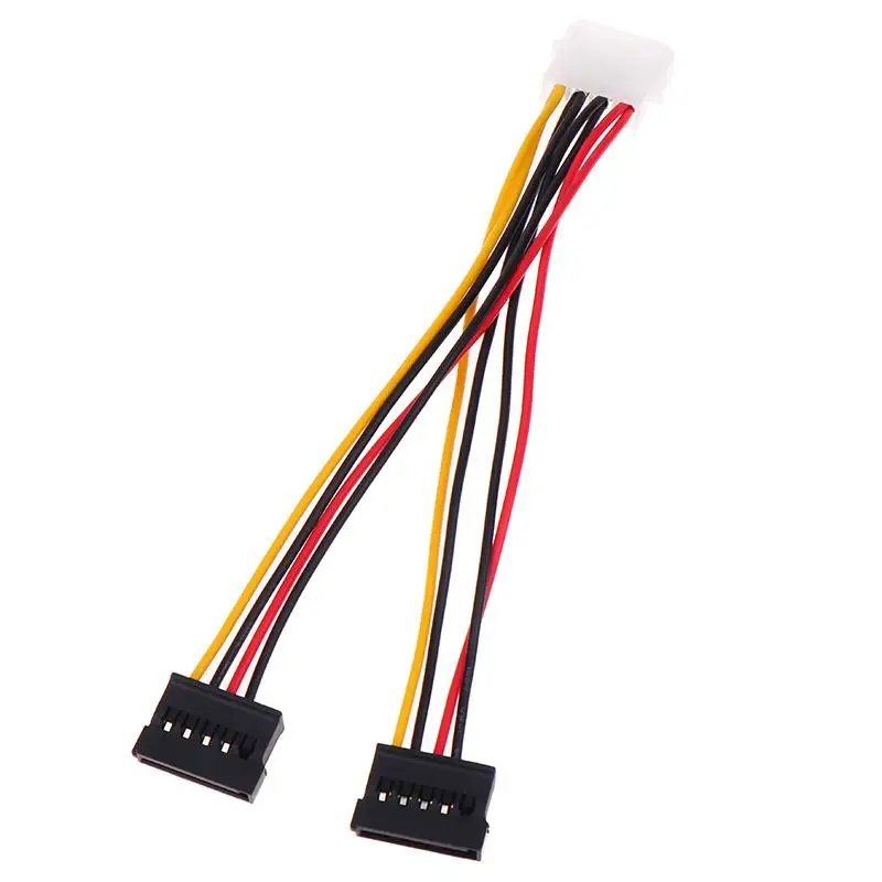 Фото IDE Molex 4-контактный на 2 кабеля питания SATA Последовательный разветвитель ATA Y Жесткий драйвер Двойной удлинитель Разъем адаптера №5