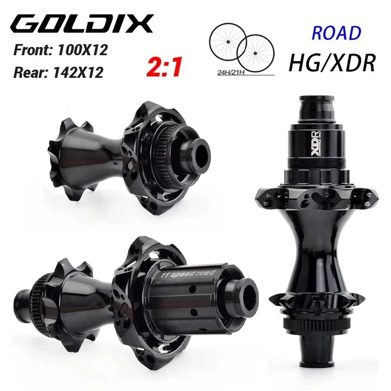 

GOLDIX CX17 Bicycle hub 21/24Hole Center Lock 2:1 straight pull spoke suitable for SHIMANO 8170 and SRAM RED transmission system