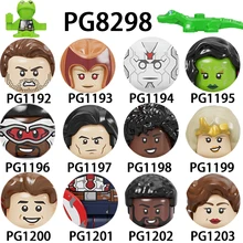 PG8298 2022 New Heroes Movie Series Building Blocks Accessories Head Models Figures For Children Collections Toys