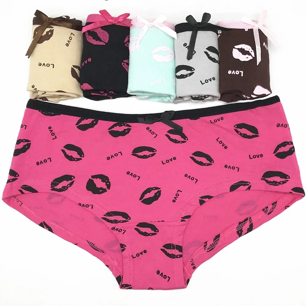 

60PCS Cotton Panties Women Underwear Sexy Briefs Comfortable Female Underpants Soft Femme Girls Print Letter Pants Wholesale