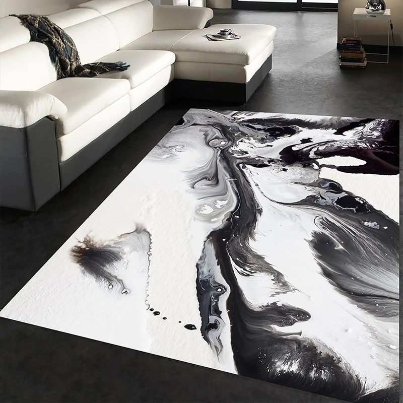 

Modern Abstract Style Carpet Living Room Carpet Anti-slip Hallway Mats Decoration Home Bath Mat Rugs for Bedroom