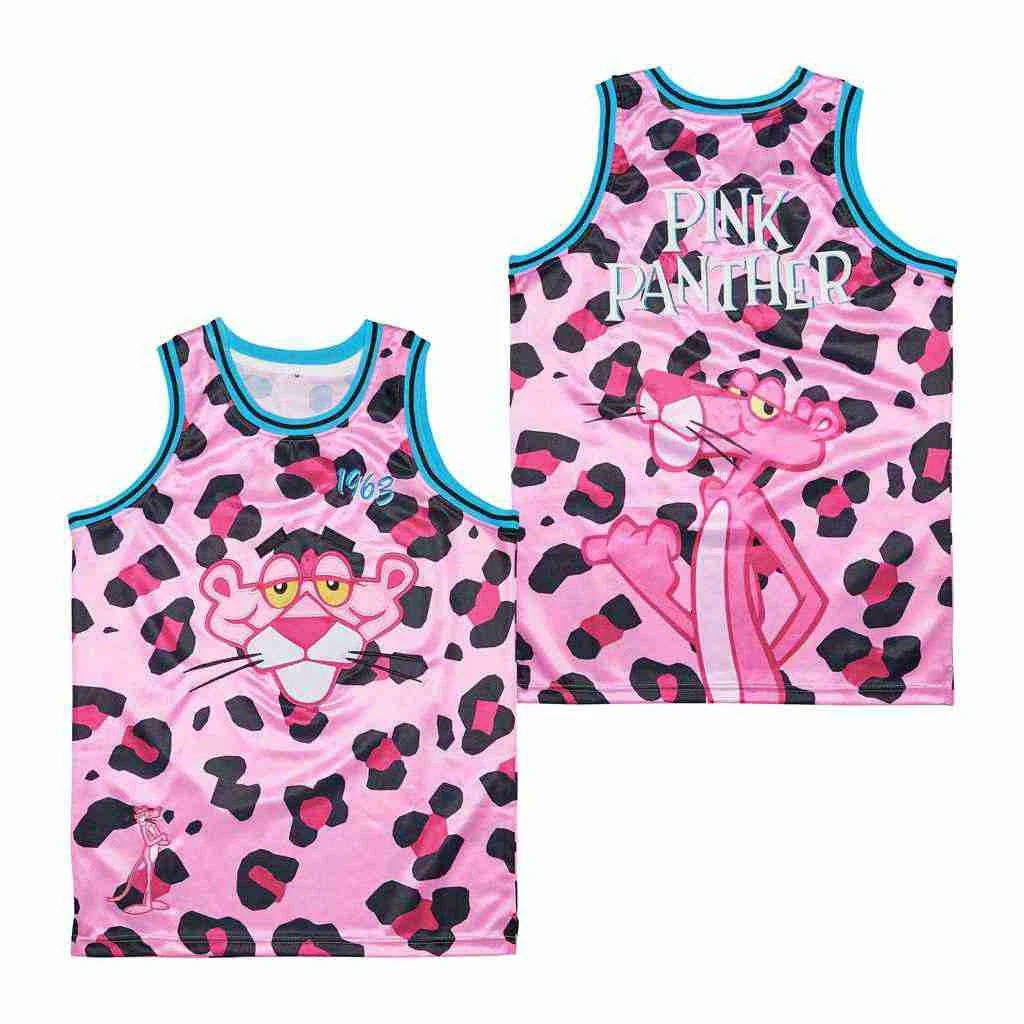 

BG Basketball Jersey 2022 Summer New style Pink Panther Jerseys Embroidery Sewing Outdoor Sportswear Hip-hop pink leopard print