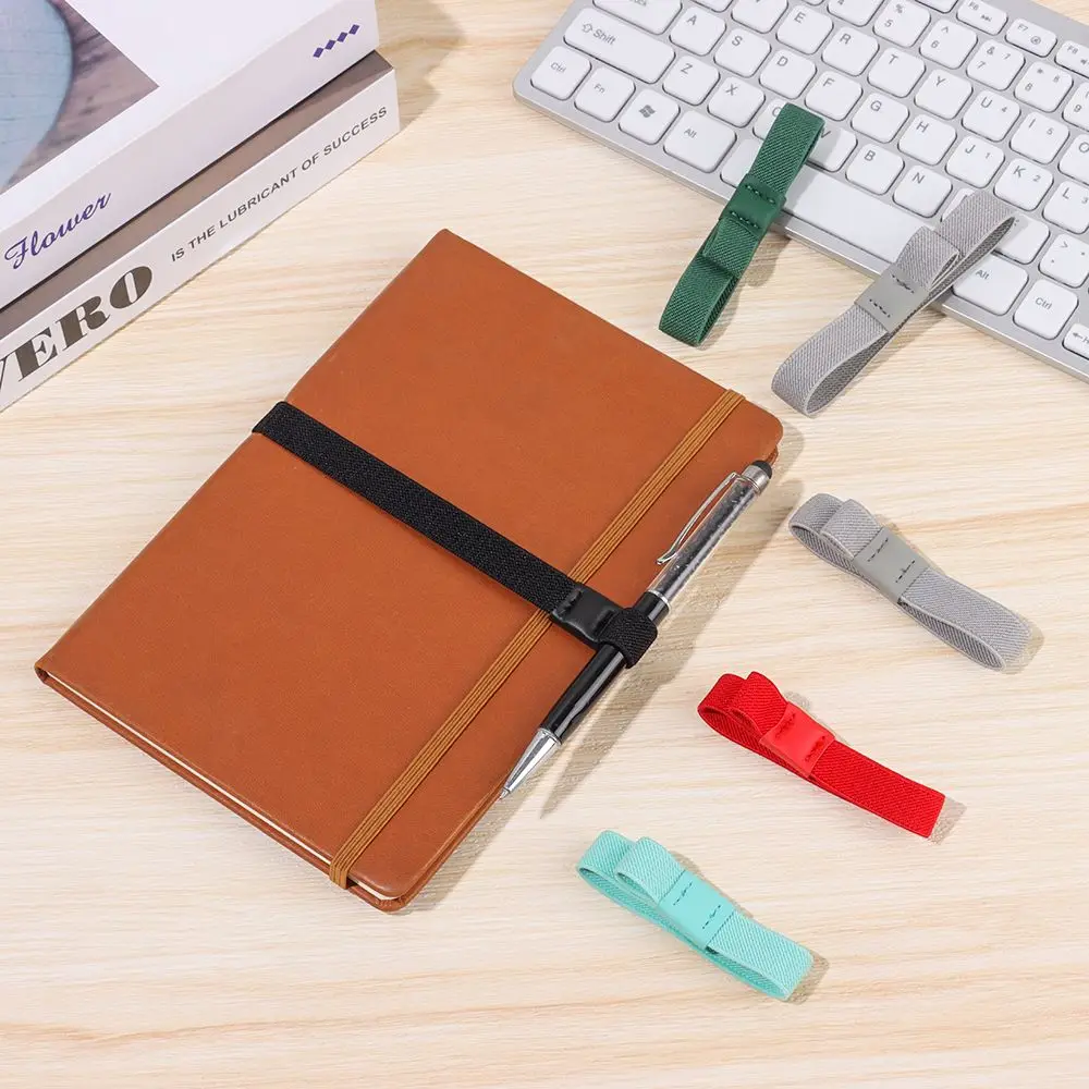 

School Pencil Clip Office Supplies Bandage Notebook Core Rope For A5/A6 Elastic Band Pen Holder Pen Holder Clip