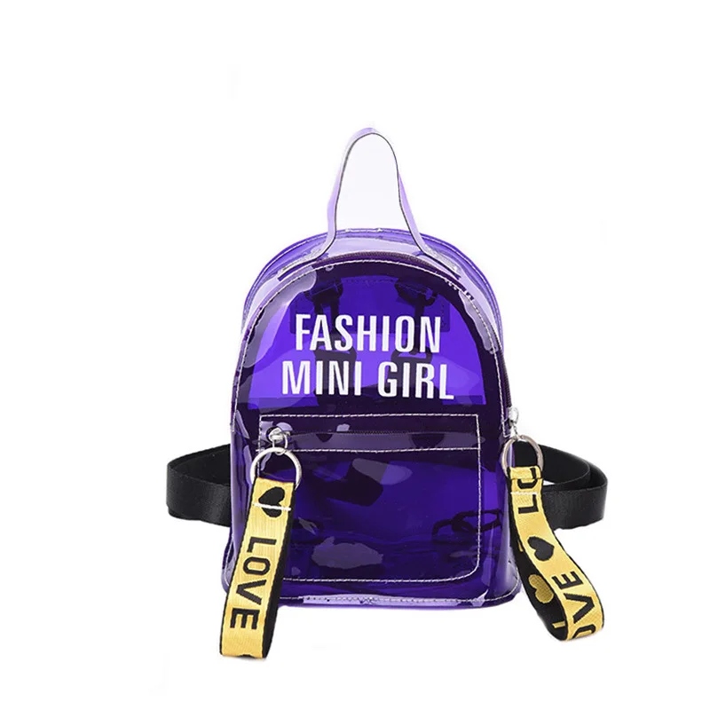 

Waterproof Transparent Backpack Women Middle School Student Schoolbag Korean Fashion Cross-border Small Backpack Bag for Women