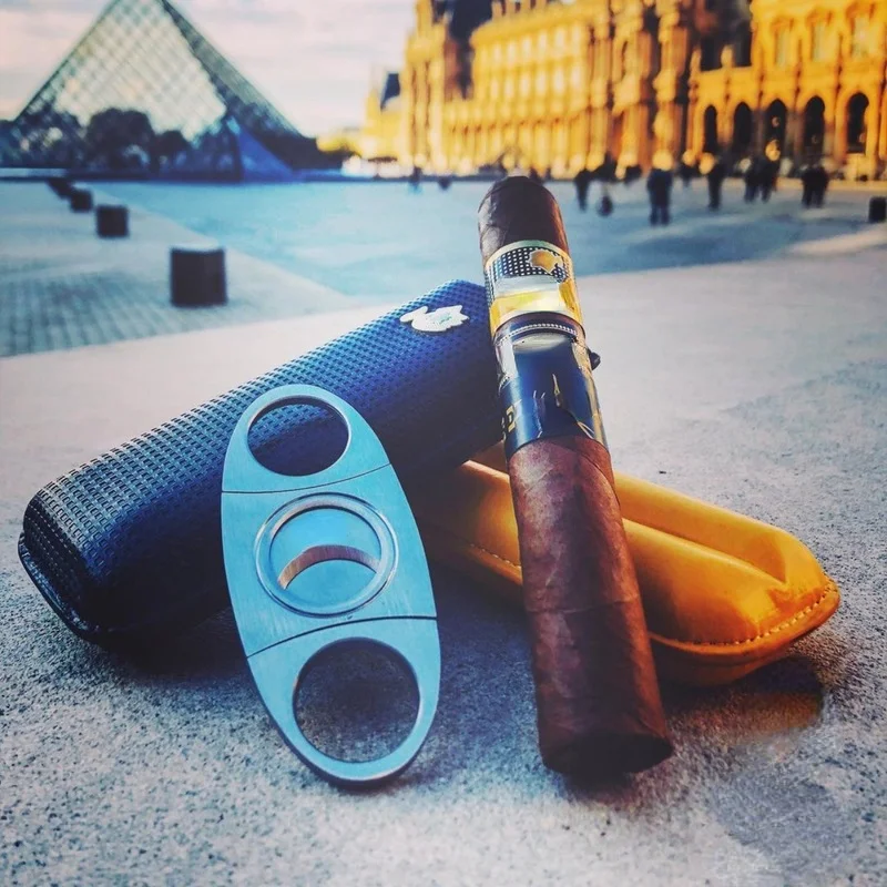 

SLUMPYSHOP Cigar Cutter High Quality Sigar Clamp Portable Stainless Steel Cigar Scissors Smoking Accessories Support OEM LOGO