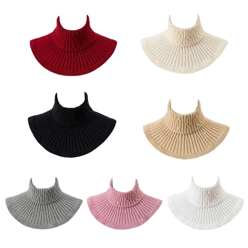 SZL Шарф Воротник Для Женщин Вязаный Мужчины Женщины Водолазка Эластичный