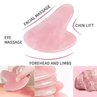 natural rose quartz gouache scraper jade gua sha board guasha stone massage face lift tools for face neck back body acupuncture