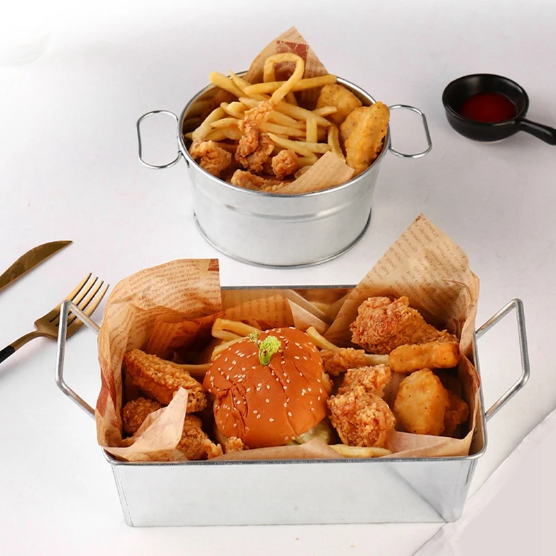 Корейская жареная куриная сковорода для закусок с картошкой фри ручкой