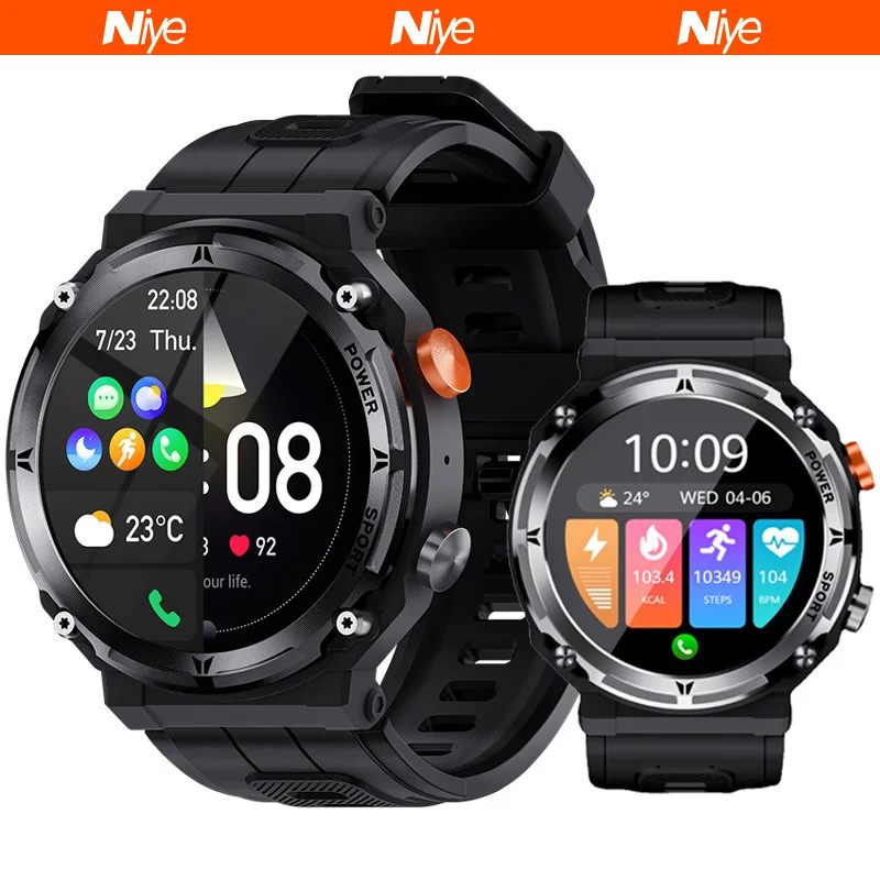 Niye Hot Sale Three-proof Outdoor Sports Smart Watch Bluetooth 5.2 Call Bracelet 1.39 Inch Multi-function Watch Deep Waterproof