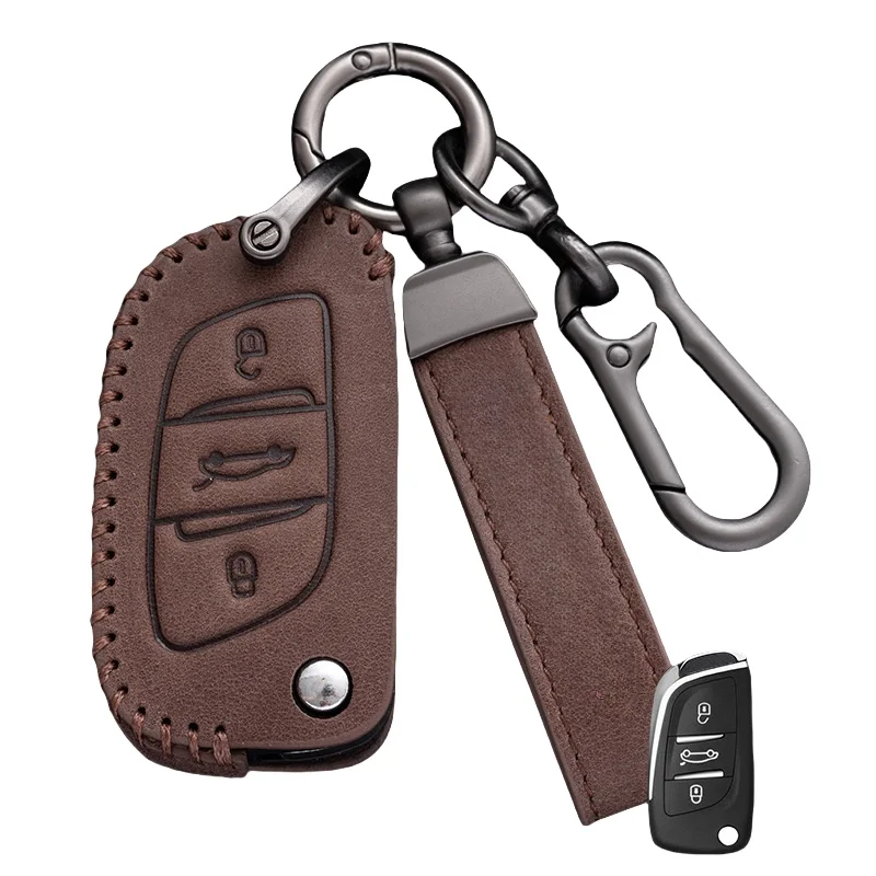 Для Citroen C2 C3 C4 C5 C6 C8 DS4 для Peugeot 107 207 306 307 407 308 607 Чехол автомобильного ключа