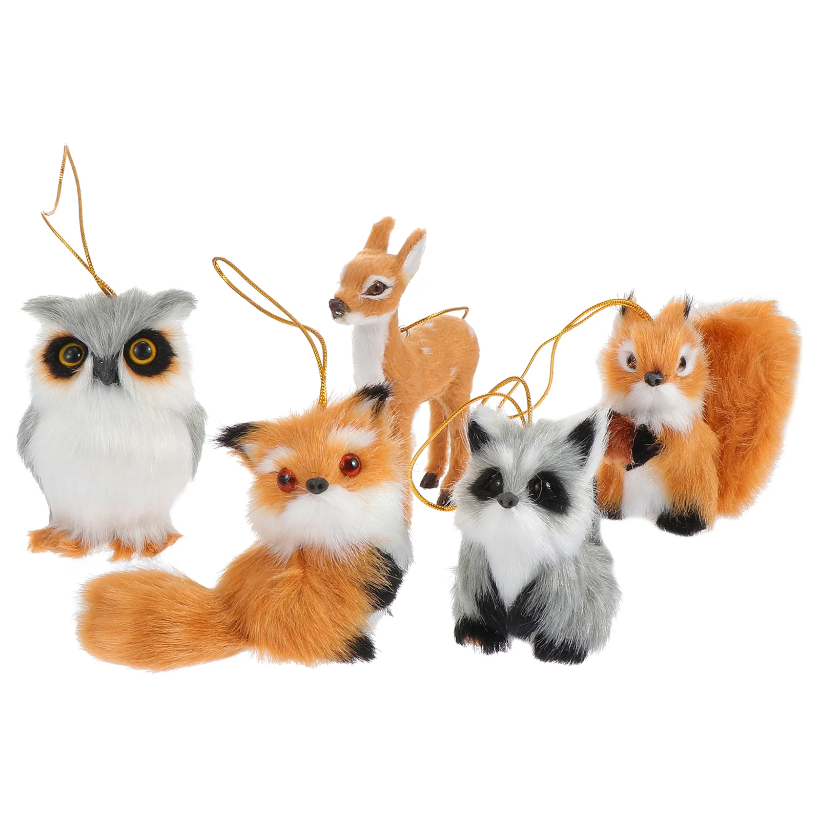 

5PCS Plush Christmas Decorative Pendants Christmas Plush Pendant