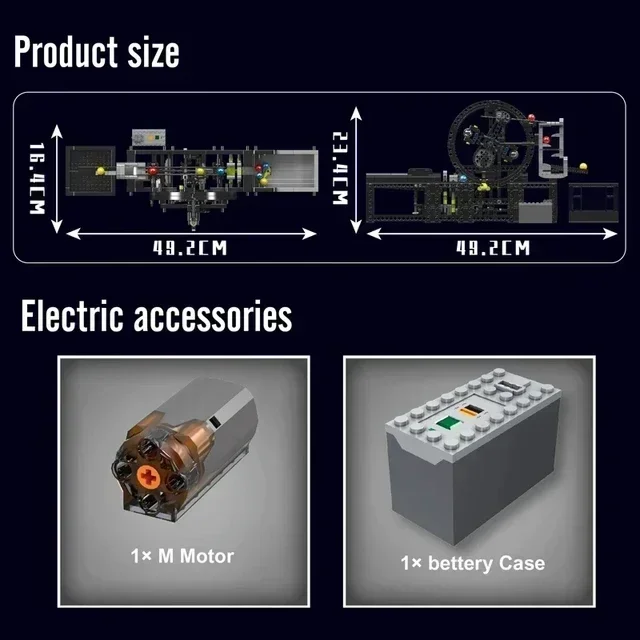 MOLD KING 26015 технический креативный моторизованный планетарный лифт строительный