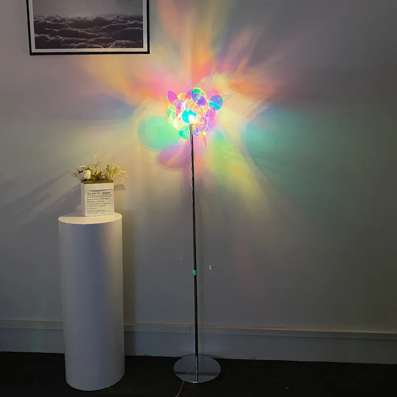 

Nordic Led Table Lamp Bedroom Bedside Decoration Desk Lamp DIY Assembly Rainbow Fancy Lighting Acrylic Lampshade Gift Night Lamp