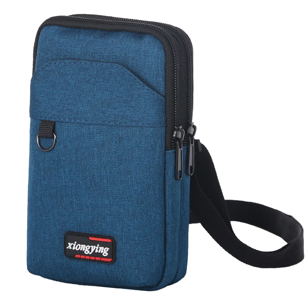 

Canvas Waist Bags Solid Color Shoulder Bag Large Capacity Fanny Pack Multi-compartment Shopper Bag Travel Waist Pack Phone Bags