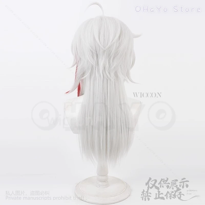 Игра Wuthering Waves Zani Косплей Костюм Серебристо-Белый Выделите Красные Волосы Парики