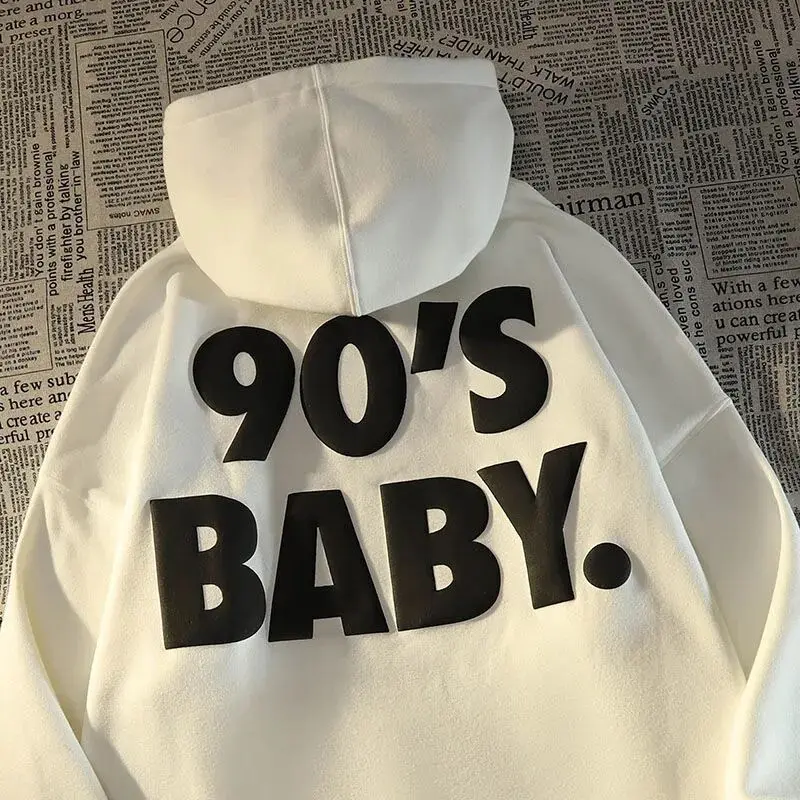 

Autumn and Winter Letter Print Hoodies Pullover Hooded Sweatshirts Harajuku Hip Hop Streetwear Jacket Hoodie Casual Tops