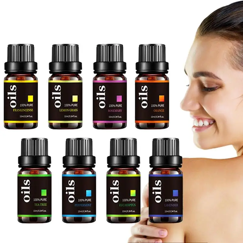 

Fragrance Oils Set Massage Oil For Massage Therapys Pure Oils For Skin Care 8pcs Single Oil Herbal Aromatherapy