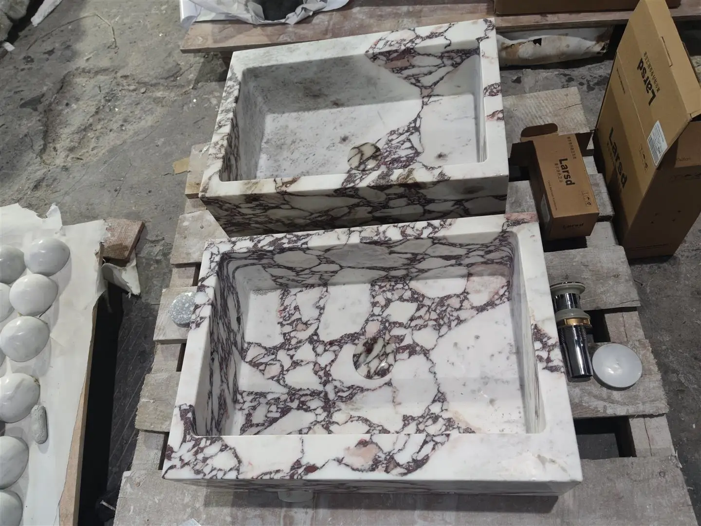 Мраморная квадратная раковина для мытья рук Calcutta Viola Calacatta ванной комнаты