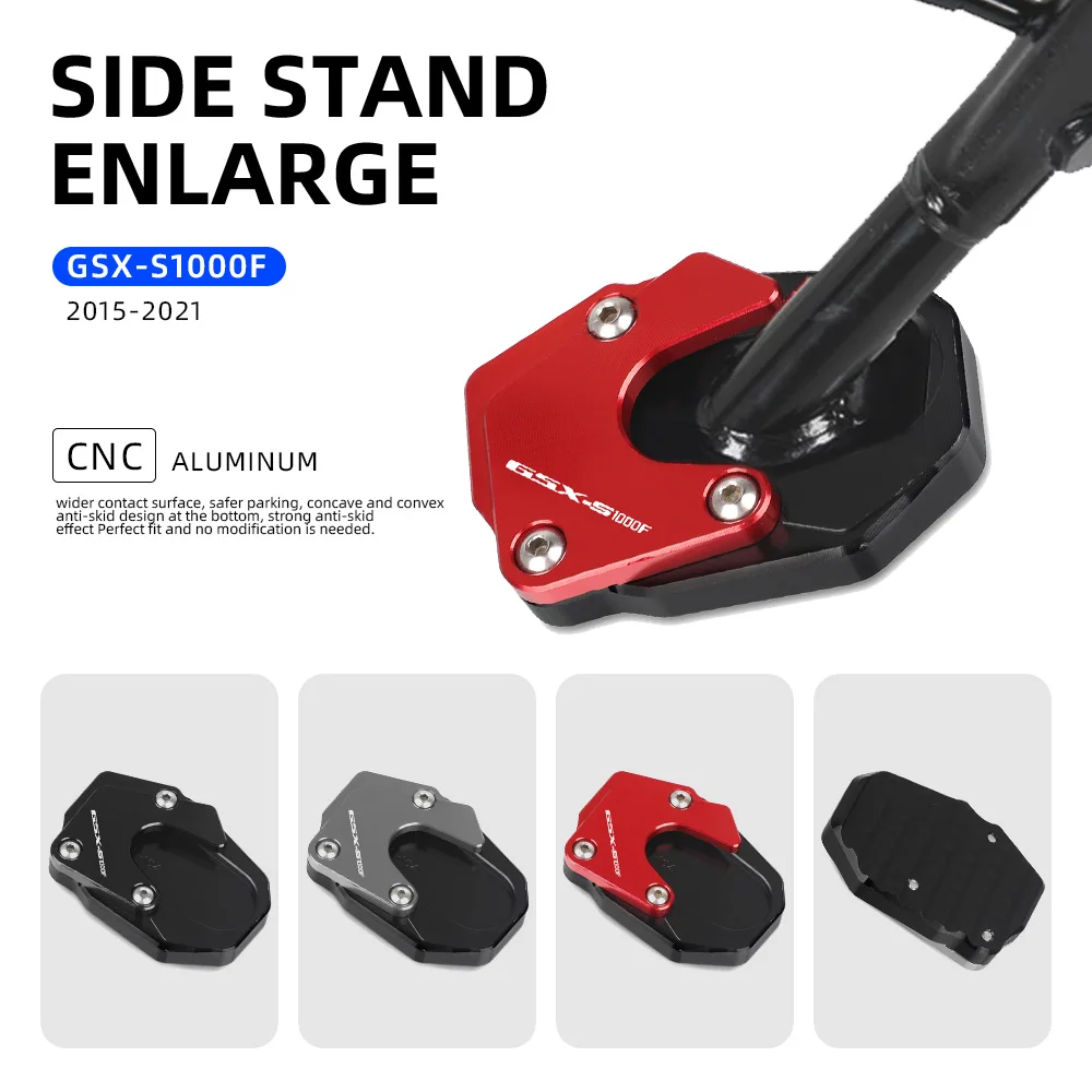 

For SUZUKI GSX-S1000F 2015 2016 2017 2018 2019 2021 CNC Side Stand Enlarge Extension Kickstand GSX-S 1000F Accessories Motorbike