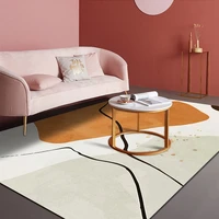 orange plush fluffy big carpets for bedroom living room area rugs tatami abstract lines floor carpet mats lounge rug home decor