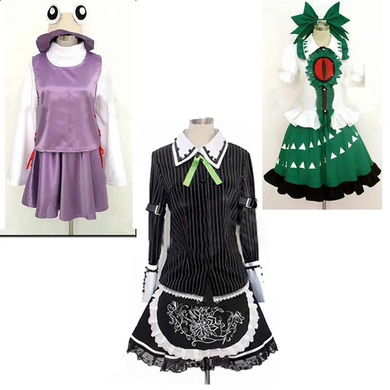 Фото Костюм для косплея по аниме Touhou Chireiden Izayoi Sakuya Moriya Suwako, женское платье, полный комплект, индивидуальный размер №1