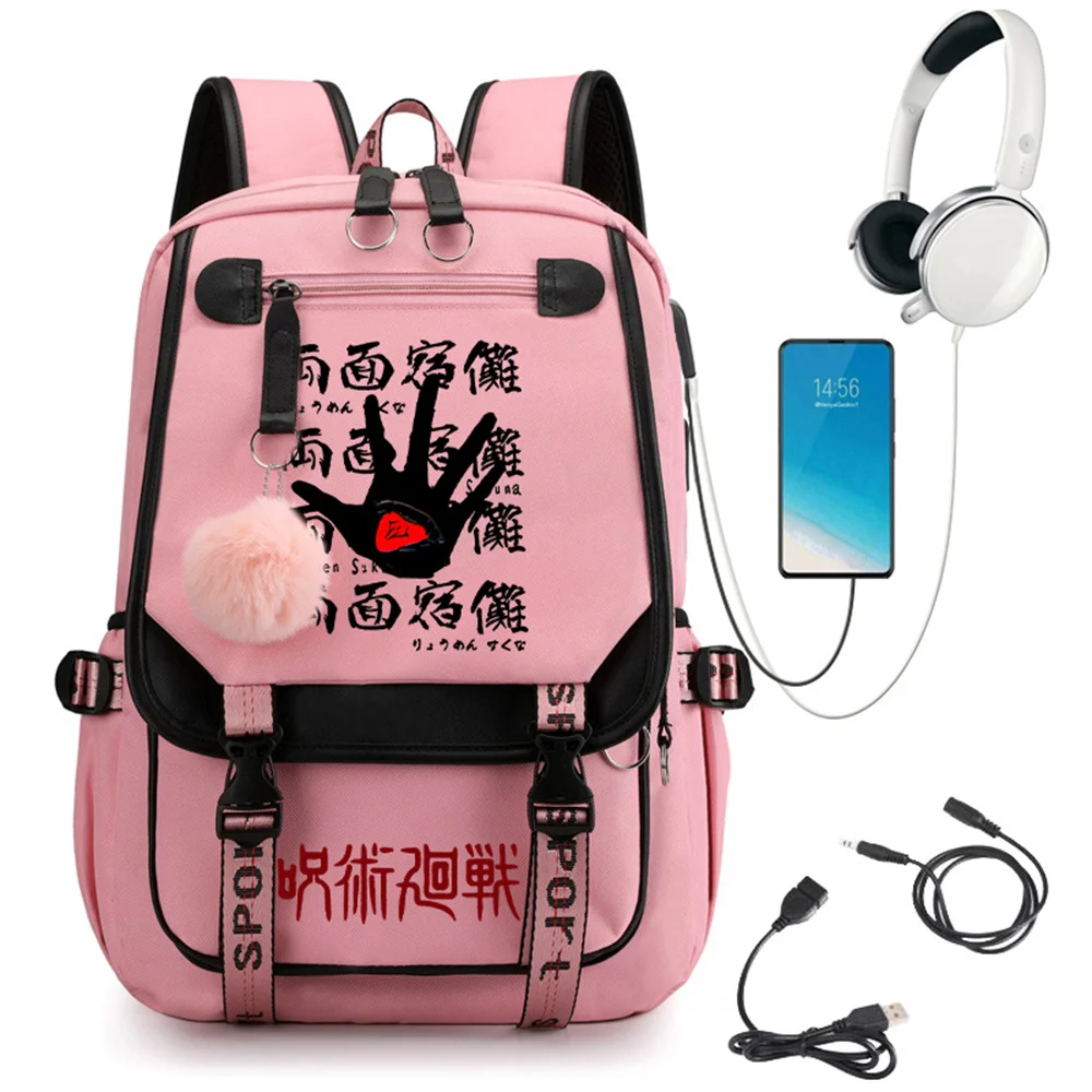 

Female School Backpack Jujutsu Kaisen Ryomen Sukuna Anime Women Backpack Large School Bag Teenage Girls Student Shoulder Bags