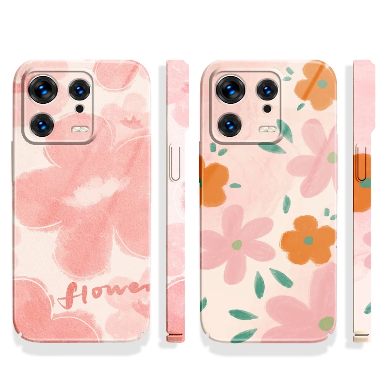 

Cartoon Flowers Anime Pink For Xiaomi Mi 13 12 12S 12T 11 11i 10T 10 9 Ultra Pro Lite 5G Feilin Film Phone Case Hard Cover