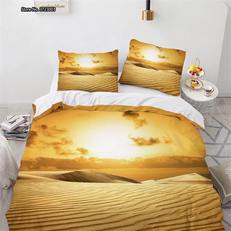 

Fashion Blue Sky White Cloud Pattern Bedding Set Creative Landscape Series Bedroom Decoration Home Textile 2/3pcs