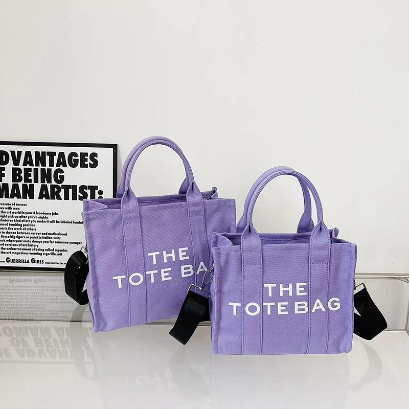 

2022 New Message Women Fashionable Trend Canvas Shoulder Bags Daily Multifunction Tote Shopping Handbag Large Capacity Leisure