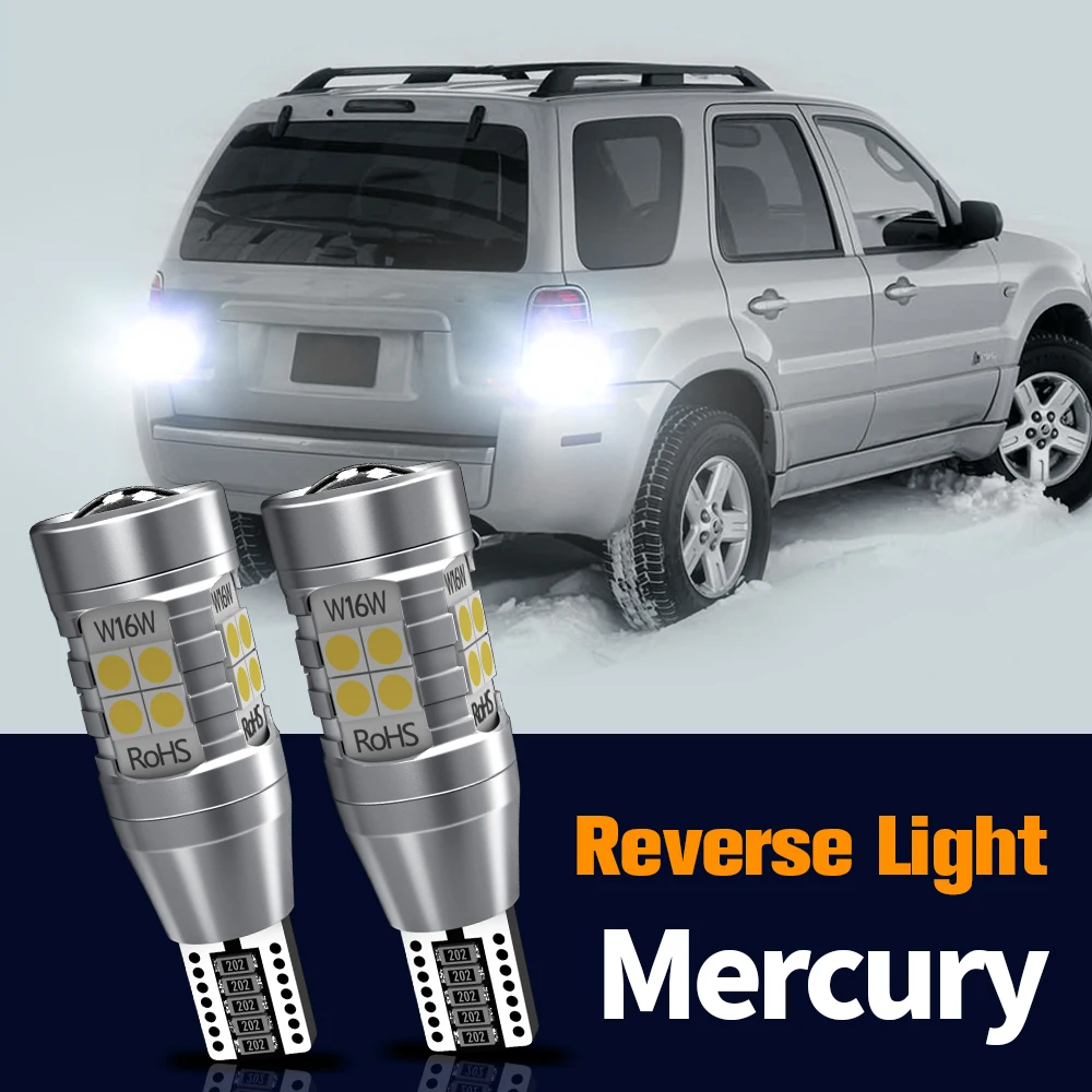 

2pcs LED Reverse Light Blub Backup Lamp Canbus No Error W16W T15 921 For Mercury Sable Mariner Montego Milan (2006-2011)