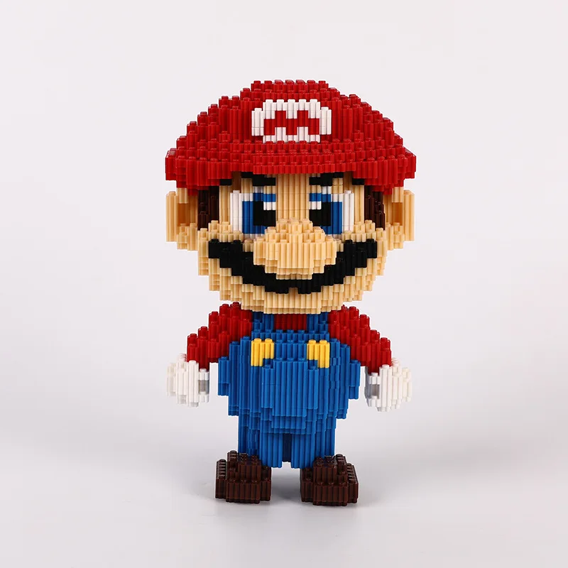 Детский конструктор Super Mario Bros аниме Луиджи Йоши развивающие микро-персонажи