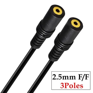 2.5mm 4Pole Female to 2.5mm 4Pole Female 3-Pole to 3-pole F/F AUX Audio TRRS Adapter Converter Cable 0.15m