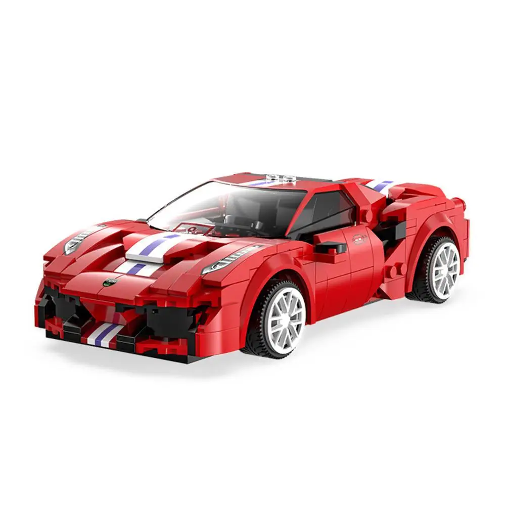 

C51072 Boy Track Sports Car Assembled 2.4g Remote Control Car Toy Children Building Blocks Car Model Educational Puzzle Toys