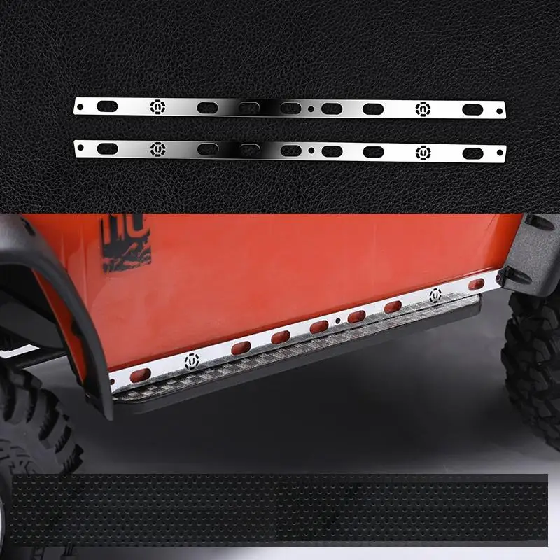for 1/10 RC Crawler Car Trax TRX4 T4 TRX-4 82056-4  Stainless Steel Side Skirt Scratchproof Decorative plates