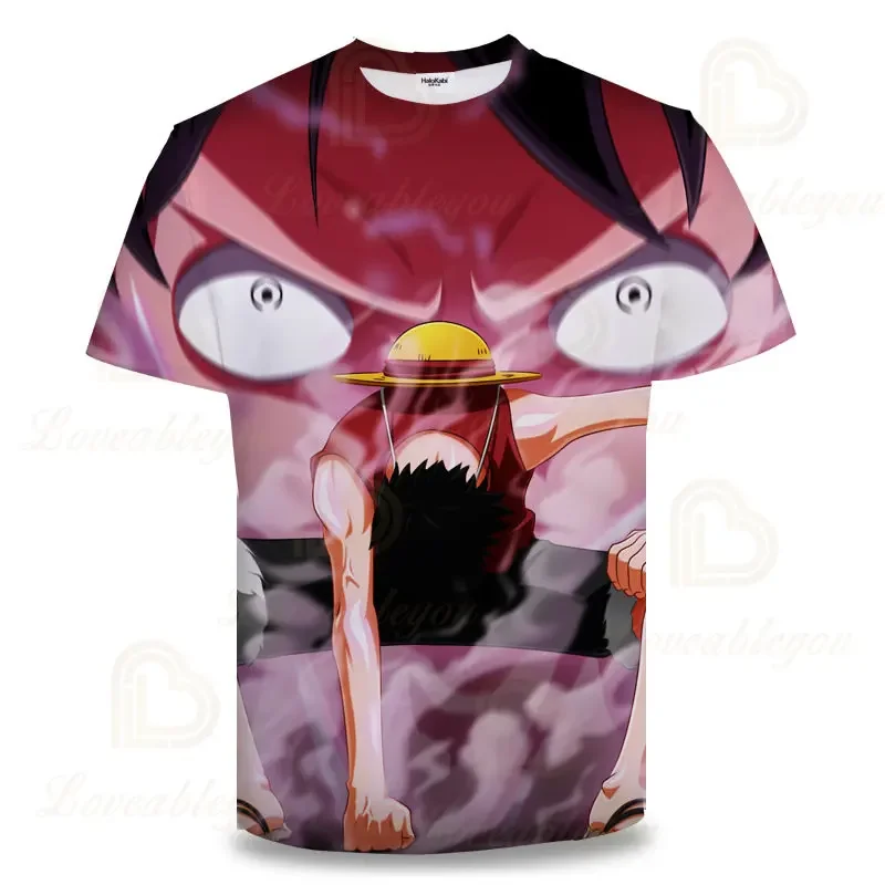 Цельная обезьянка D. Футболка Luffy Zoro с 3D принтом Детская Летняя короткая футболка