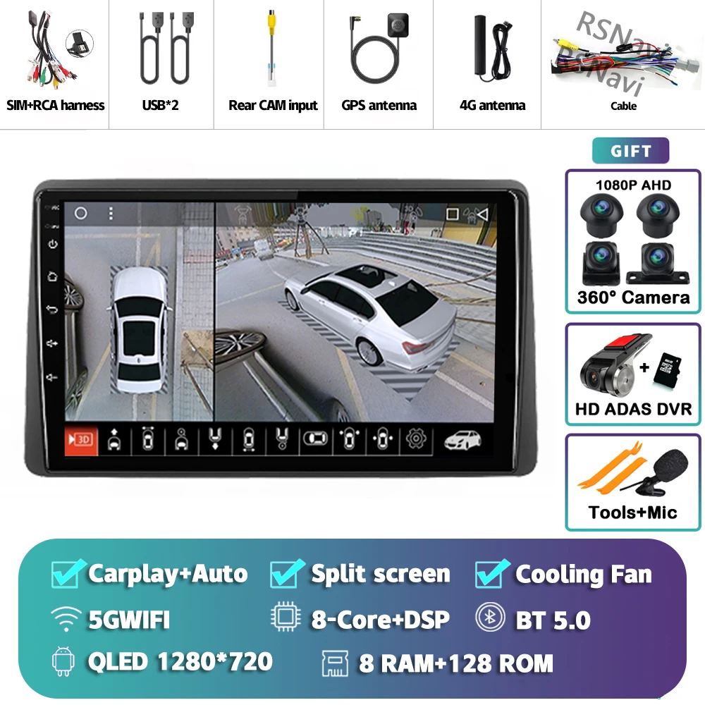 

Android 15 Carplay Auto для Renault Duster HM 2 2020 2021-2023 Автомобильный радиоприемник Навигационный видеоплеер Экран 2K Стерео Мультимедиа