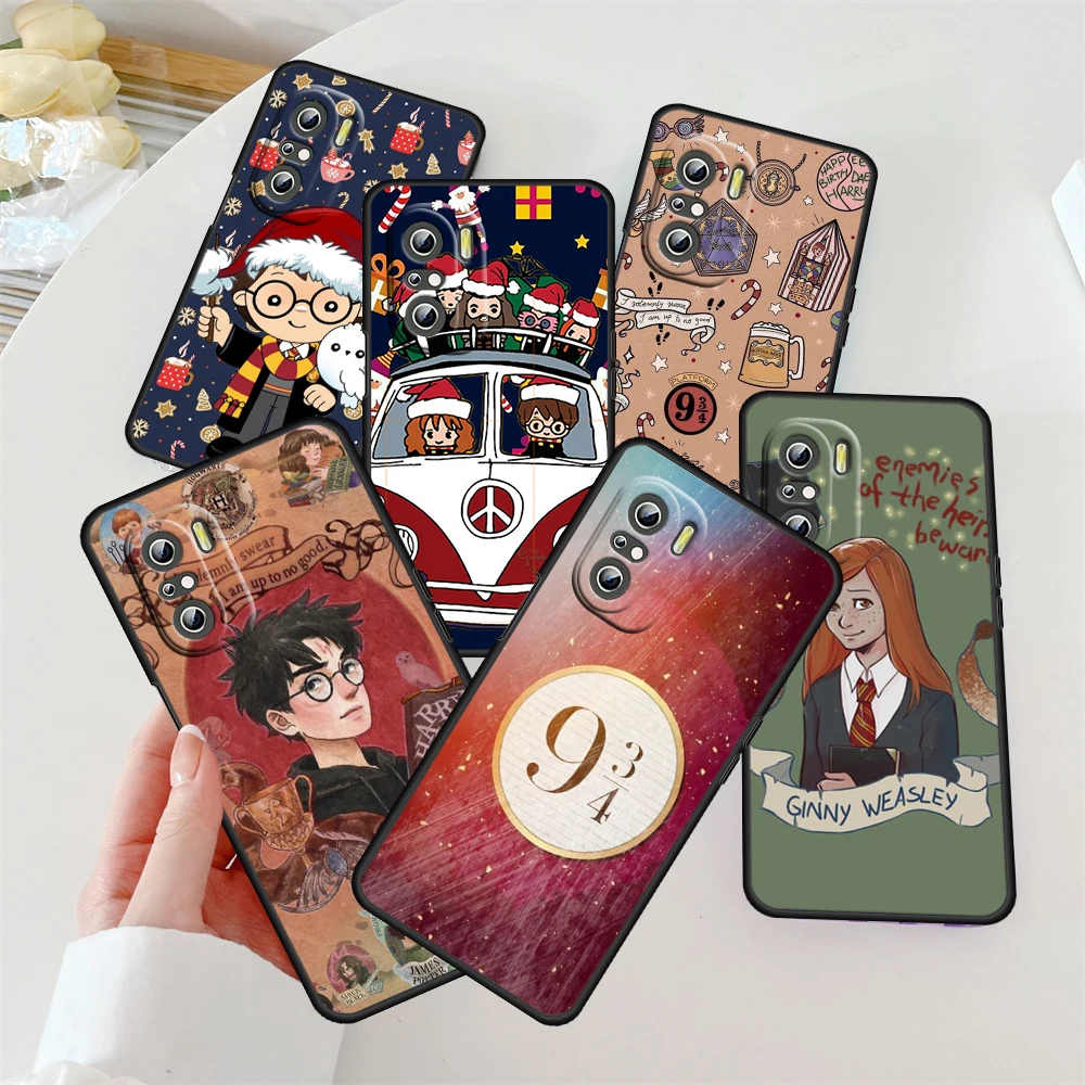 

Handsome P-potters For Redmi K50 K40 K30 K20 Go S2 8A 7A 6Pro 5 Plus 5G Soft Shockproof Black Phone Case