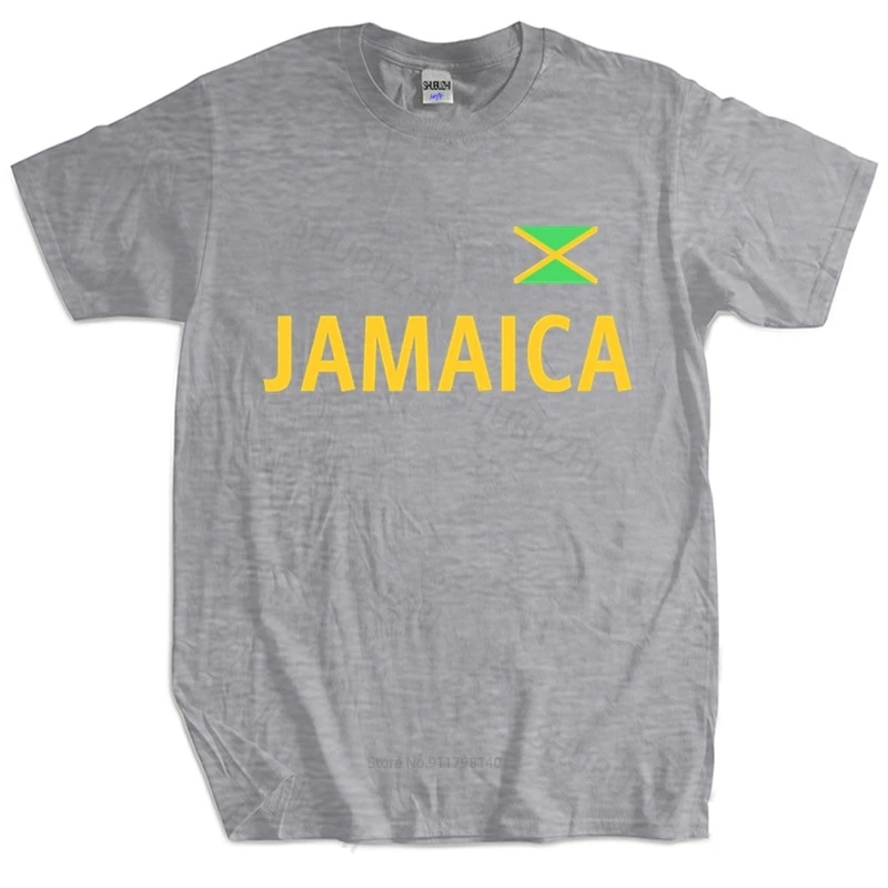 

mens brand tshirt male gift tops JAMAICA T-Shirt schwarz/gelb mit Flagge jamaica rasta reggae top gift Male Short Sleeve T-SHIRT